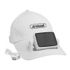 Sapca cu ventilator, panou solar integrat, USB, reglabila, alba, Marime universala, Alb
