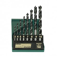 Set burghie pentru lemn Mannesmann 54308, O3-10 mm, 8 piese