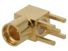 Conector MMCX soclu mamă unghi 90&deg; THT aurit 50&Omega;