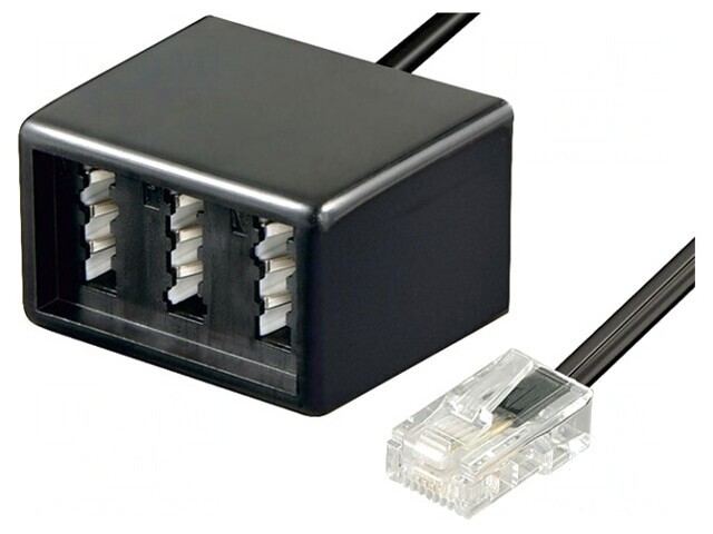 Splitter RJ11 cu Priză F TAE și Priză N TAE x 2