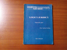 LOGICA JURIDICA - Note de Curs - Stefan Zavalas - 70 p. foto