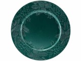 Farfurie Craciun plastic verde &Oslash; 33 cm