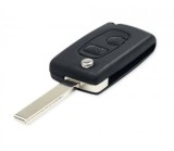 Set 2 bucati - Carcasa cheie Topautochei&amp;#174; compatibila cu Peugeot Citroen, transformare briceag, lamela HU83