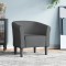 Gossi fotoliu tip cuva, gri inchis, material textil