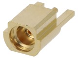 Soclu MMCX mamă unghi 90&deg; 50&Omega; THT aurit pentru PCB