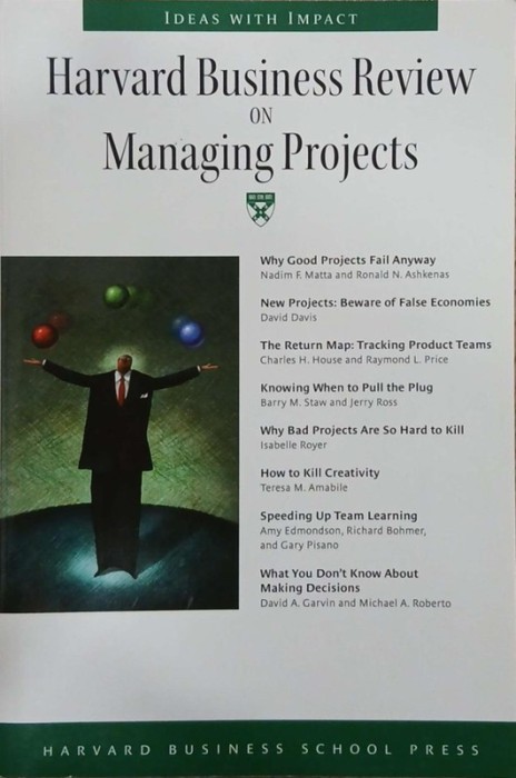 Harvard business review on managing projects