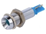 Lampă de control LED albastru 24-28VAC metalică &Oslash;6,2mm
