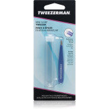 Tweezerman Mini Slant pensete cu varfurile tesite mini cu trusă de călătorie Granite Sky 1 buc