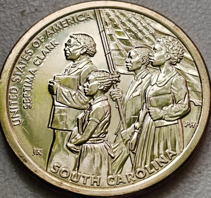 1 Dollar 2020 USA, South Carolina, Septima Clark, American Innov., unc, lit.P/D