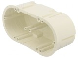 Doză electrică &icirc;ncastrată albă, 62mm, 2 prize