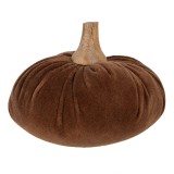 Cumpara ieftin Dovleac decorativ lemn natur textil maro 15x12 cm