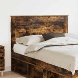 vidaXL Tăblie cap cu headboard Stejar fumuriu 120 cm Lemn compozit 888129