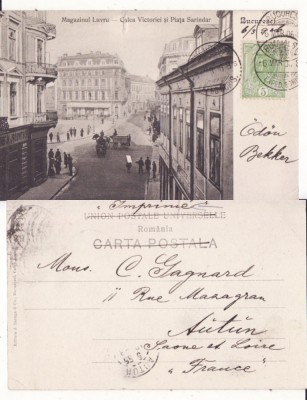 Bucuresti -Calea Victoriei si Piata Sarindar-clasica-magazine, Saraga foto
