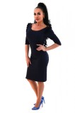 Cumpara ieftin N728-44 Rochie eleganta stil bodycon cu umeri accesorizati