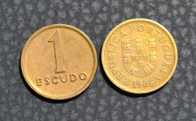 Portugalia 1 escudo 1986 foto