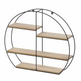 Raft perete natur negru Desio 50x10x50 cm