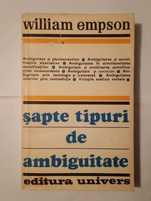 William Empson - Șapte tipuri de ambiguitate