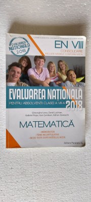 MATEMATICA EVALUAREA NATIONALA CLASA A VIII A IUREA SERDAN ZANOSCHI foto