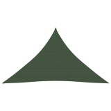 Panza parasolar triunghiulara Gossi, 5x5x6 m, 160 g/m2, HDPE, verde inchis, protectie UV, permeabila la apa, gradina, terasa