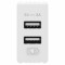 Priza USB tip A 1M alimentare dubla 5V 3A Gewiss System alb GW20362