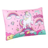 Perna Decorativa Copii Unicorn Roz 50x30 cm