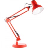 Lampă Birou LED 5W, 220V, Brațe Reglabile 360&deg;, Roșu/Alb, Modernă, Metal, E27, Ideală Studiu/Lucru, 68cm