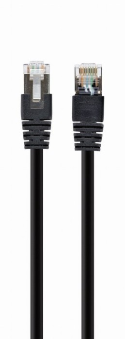 PATCH CORD S/FTP GEMBIRD Cat6a, LSZH, cupru, 1 m, negru, AWG27, dublu ecranat &amp;quot;PP6A-LSZHCU-BK-1M&amp;quot; (timbru verde 0.08 lei)