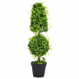 VidaXL Plantă artificială de cimișir cu ghiveci, verde, 100 cm