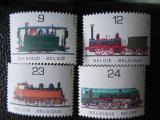 Belgia-Locomotive-serie completa -nestampilate, Nestampilat