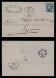 France 1869 Cover + content Cettes to Lezignan - Railroad cancel D.192