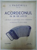 ACORDEONUL IN 30 DE LECTII. CURS PRACTIC SI USOR PENTRU STUDIUL FUNDAMENTAL AL ACORDEONULUI DE ORICE MARIME de I. PASCHILL , * MICI DEFECTE COTOR