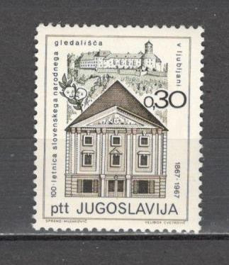 Iugoslavia.1967 100 ani Teatrul National Ljubljana SI.255 foto