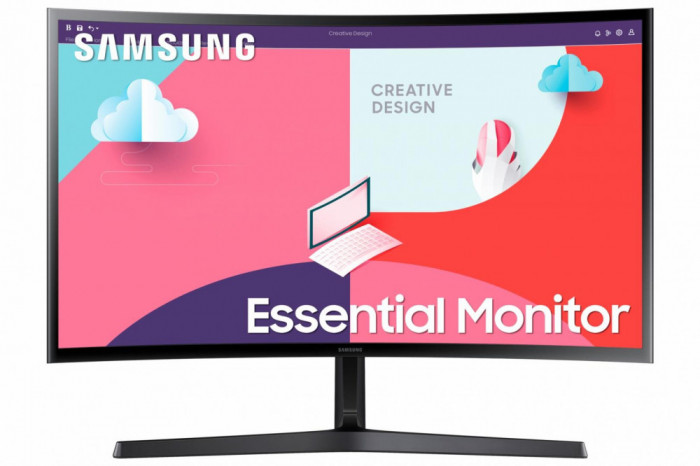 MONITOR SAMSUNG LS24C366EAUXEN 24 inch, Curvature: 1800R , Panel Type: VA, Resolution: 1920x1080, Aspect Ratio: 16:9, Refresh Rate:60Hz, Response time