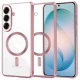 Husa MagSafe pentru Samsung Galaxy S26 Plus S947, Techsuit, Luxury Crystal, Roz