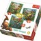 PUZZLE TREFL 3IN1 LUMEA EXTRAORDINARA A DINOZAURILOR
