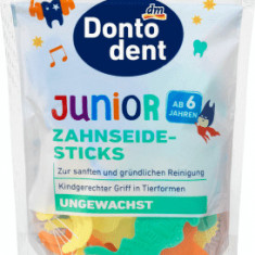 Dontodent Ață dentară neceruită- sticks pentru copii, 32 buc