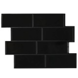 vidaXL Placă de metrou 50 pcs Negru 29 x 21 cm Poliuretan și PET 42046137