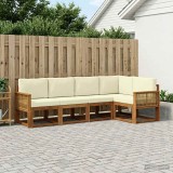 Cumpara ieftin Set de canapele de exterior 7 buc. 7-Locuri Natural si Crem