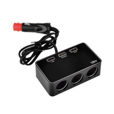 Priza auto tripla Automax 12V/ 24V DC , cu 3 iesiri DC 10A 120W, 3 iesiri USB 4.2A (1A + 2.1A + 1A() AutoDrive ProParts foto