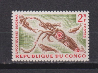 CONGO 1964 FAUNA MARINA MI. 57 MNH foto
