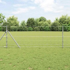 vidaXL Gard de teren 0.8x50 m, plasă din oțel galvanizat