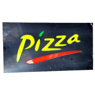 Reclama luminoasa interior panou tip Neon LED Color cu mesaj Pizza foto