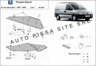 Scut metalic motor Peugeot Expert fabricat in perioada 1995 - 2006 APS-30,029 foto