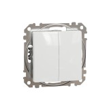 Cumpara ieftin Intrerupator dublu cap scara Schneider Sedna alb SDD111108