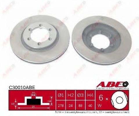 Disc frana SSANGYONG KORANDO (KJ) (1996 - 2006) ABE C30010ABE
