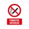 Indicator semnalizare Fumatul interzis, PVC, 20 x 15 cm