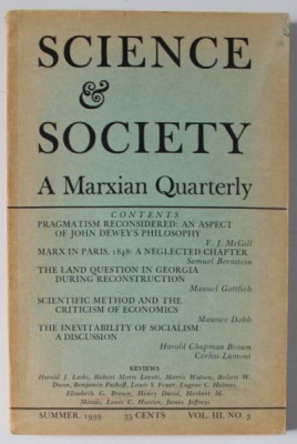 SCIENCE and SOCIETY , A MARXIAN QUARTERLY , NO. 3 , SUMMER , 1939 foto