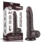 Dildo Negru Realistic, Dubla Densitate, Sliding Skin, 8&raquo; [ 20,5cm x 3,9cm ]&laquo;