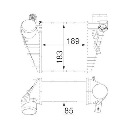 Mahle Intercooler, compresor Behr