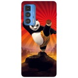 Husa compatibila cu Motorola G51 model Kung Fu Panda, Silicon, TPU, Viceversa, Transparent, Carcasa